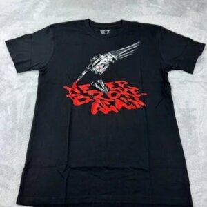Vlone x Never Broke Again Bones Black T-Shirt Men's Size Large Made in USA NWOT